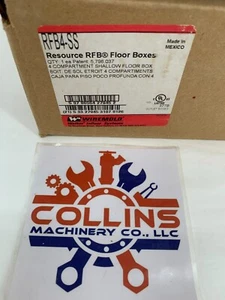 Wiremold Resource RFB4-SS Compartment Shallow Recessed Floor Box Concrete Tight - Picture 1 of 4