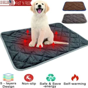 Pet Thermal Mat Self Warming Heating Hot Pad Mat for Pets Cat Dog Bed Non-slip - Picture 1 of 25