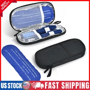 Insulin Pen Cooler Travel Case Diabetic Medication Organizer with Ice Packs - Picture 1 of 11