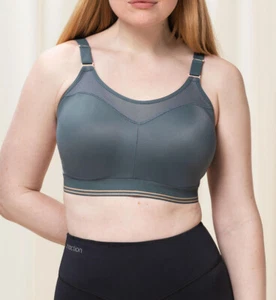 Triaction Control Lite Minimiser Sports Bra, Grey, 10C-16E, Triumph Lingerie - Picture 1 of 4