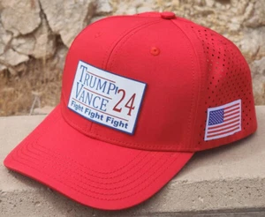 Trump Vance 24 Fight Fight Kampfhut rot 5 Panel wasserdicht Mütze USA 3D Patch - Bild 1 von 3