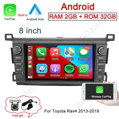 8” Android Car Radio Stereo For Toyota RAV4 2013-2019 Carplay Bluetooth GPS Navi - Image 1 of 4