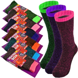 3-12 Pairs Womens Winter Heavy Duty Thermal Heated Insulated SOX Socks Size 9-11 - Picture 1 of 10