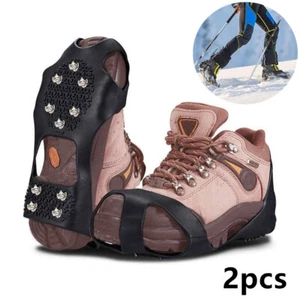 All Sizes Snow Anti Slip Ice Grippers for Boots & Shoes Grips Spikes Crampons - Picture 1 of 13