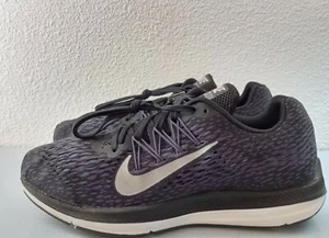 Men Size 7.5 Nike Zoom Winflo 5 Black Pewter Gridiron Running Shoes AA7406-005 - Picture 1 of 12
