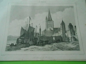 Gravure 1838 - Allemagne Germany Saint Martin de Cologne - Bild 1 von 1