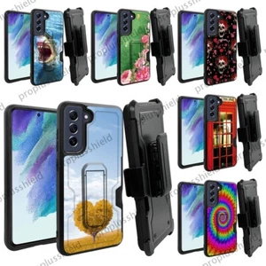 Für Samsung S21 FE 5G robuste Holster stoßfeste Hülle + Hartglas Cover p7 - Bild 1 von 26