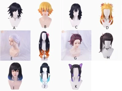 TITA-DOREMI Halloween Cosplay Perücke Wig Demon Slayer Kostüm Fashion Anime Haar