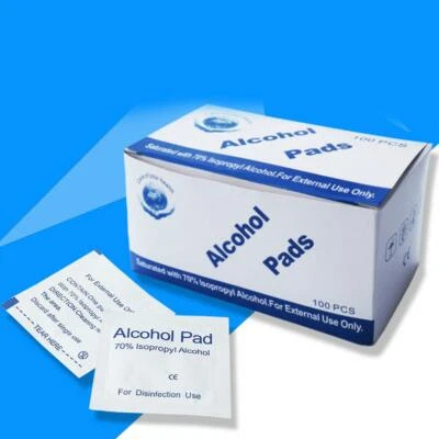 Antibacterial Alcohol Wipes Swabs Sachet Pads Antiseptics First Aid Nails Wash  - Image 1 of 2
