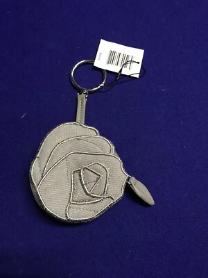 Vera Bradley Rosy Outlook Bag Charm Gray New - Image 1 of 4