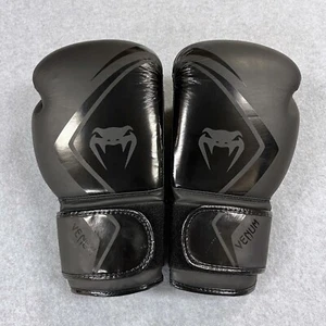 Venum Boxing Gloves Black 12oz Adjustable Training Sparring Bag - Picture 1 of 9