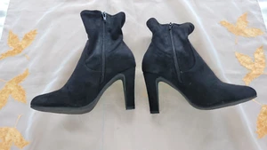 gepflegte Sock Boots Damen Stiefelette Reissverschluss Gr.37 schwarz 8cm Absatz - Bild 1 von 6