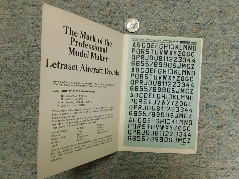 Letraset decals Dry transfers 1/72 M2 Luftwaffe squad codes letters numbers G132 - Image 1 of 1