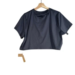 Skims Recycled Swim T-Shirt Damen 4X Navy Nylon Stretch Kurzarm Rundhals - Bild 1 von 3