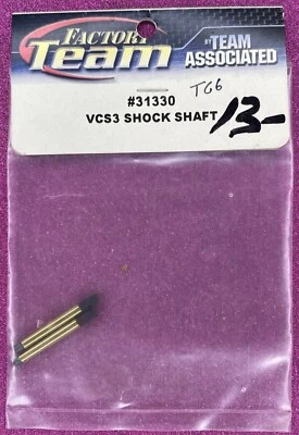 Team Associated TC6 VCS3 Gold Shock Shafts ASC31330 31330 Factory NOS Parts AE - Image 1 of 2