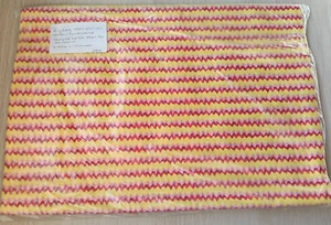 SPX ZigZag Pink/Yellow Cotton Fabric by Debi Hron Crazy Cats Print 145cmx112cm - Picture 1 of 3