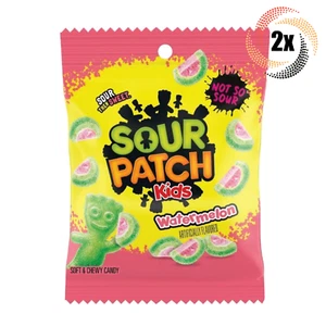 2x Bags Sour Patch Kids Watermelon Flavor Soft & Chewy Gummy Candy | 3.6oz - Picture 1 of 1