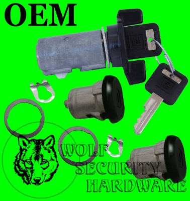 Blazer K5 79-91 Others Ignition & Door Lock Cylinder Tumbler Set Black 2 GM Key - Image 1 of 2