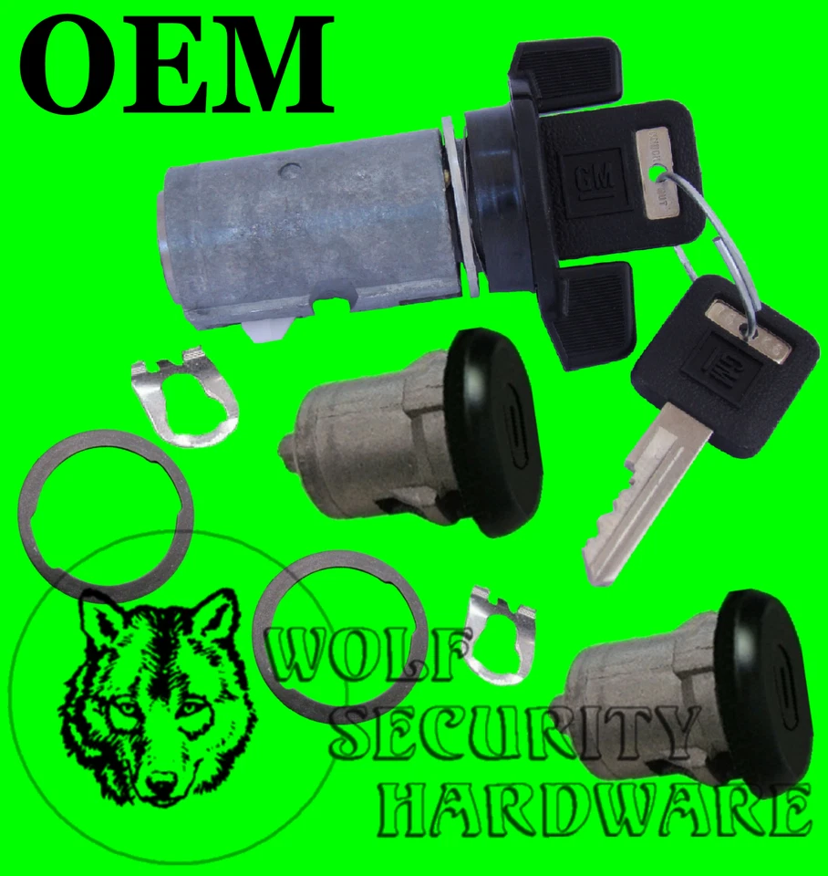 Blazer K5 79-91 другие зажигание и дверной замок цилиндр барабан комплект черный 2 GM ключ - Изображение 1 из 2