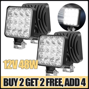 48W 12V LED Work Light Bar Flood Spot Lights Driving Lamp Offroad Car Truck SUV - Picture 1 of 10
