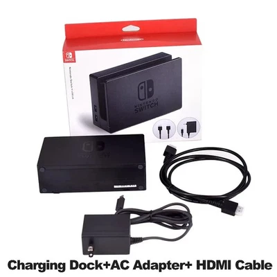 Original Nintendo Switch Charging Dock+AC Adapter Power Cable+HDMI CABLE Set TV - Image 1 of 4