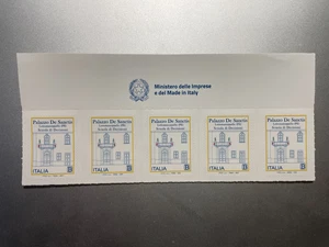 2025 Striscia da 5 Turistica Palazzo De Sanctis con Ministero Imprese MIMIT - Picture 1 of 2