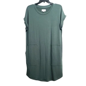 Lou & Grey Signature Hemdblusenkleid mit weichen Taschen Grün Größe S Neu mit Etikett - Bild 1 von 5