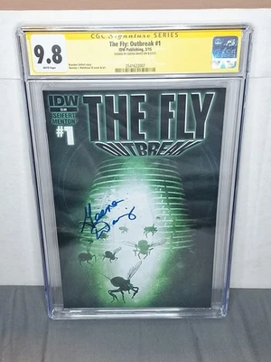 SIGNED BY GEENA DAVIS THE FLY OUTBREAK #1 CGC 9.8 2015 - Image 1 of 2
