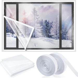 1 Set Window Windproof Screen Winter Thermal Film Win - Picture 1 of 12
