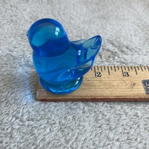 Pájaro de la Felicidad Azul Vintage Pájaro de Vidrio Soplado a Mano Firmado Tamaño Pequeño - Imagen 1 de 5