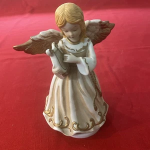 Ángel musical de porcelana vintage/noche de silencio - Imagen 1 de 10