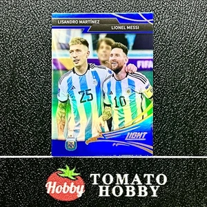 FANSMALL LIGHT WORLD CUP 2022 LIONEL MESSI BLUE REFRACTOR MOMENTS ARGENTINA - Picture 1 of 2