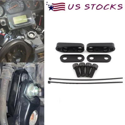 Adaptador elevador de manillar ajustable negro para Honda Goldwing 1800 GL1800 01-2017 Foto 1 de 4