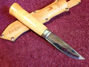 ÜBER UNBENUTZTES MESSER GOLDMAN TUNTURIPUUKKO mit LEDERSCHEIDE FINNLAND FINNISCH - Bild 1 von 12