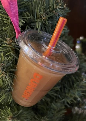 DUNKIN 2025 LIMITED-EDITION ICE COFFEE HOLIDAY ORNAMENT NEW IN PACKAGE - Image 1 of 4