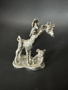 1993 Seagull Canada Pewter Etain-Zinn Giraffe Koala Bird in a Bonnet Figurine - Picture 1 of 6