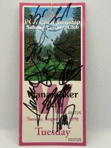 1998 PGA Championship Ticket Stub Sahalee CC Vijay Singh Justin Leonard Auto - Picture 1 of 6