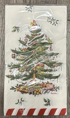 CR Gibson SPODE CANDY CANE TREE Pack of 32 Paper Dinner Napkins Christmas NWT - Image 1 of 2