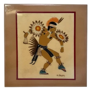 Harrison Begay Native American Dancer Art Tile - Picture 1 of 7