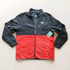 NEW Magellan Outdoors Men's Size XL Arctic Fleece Colorblock Jacket Black Red - Picture 1 of 11