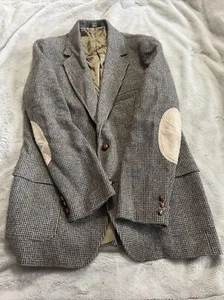 Chaqueta Blazer Pendleton Western de Lana De Colección Parches en el Codo Marrón Pata de Gallo 46L - Imagen 1 de 16