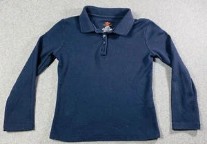 Dockers School Uniform Girls Polo Shirt Size L Navy Long Sleeves - Picture 1 of 3