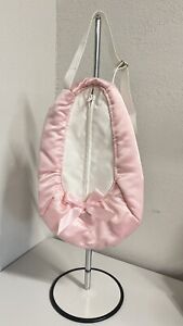 Pink & White Girls Ballet Slipper Zipper Shoulder Bag