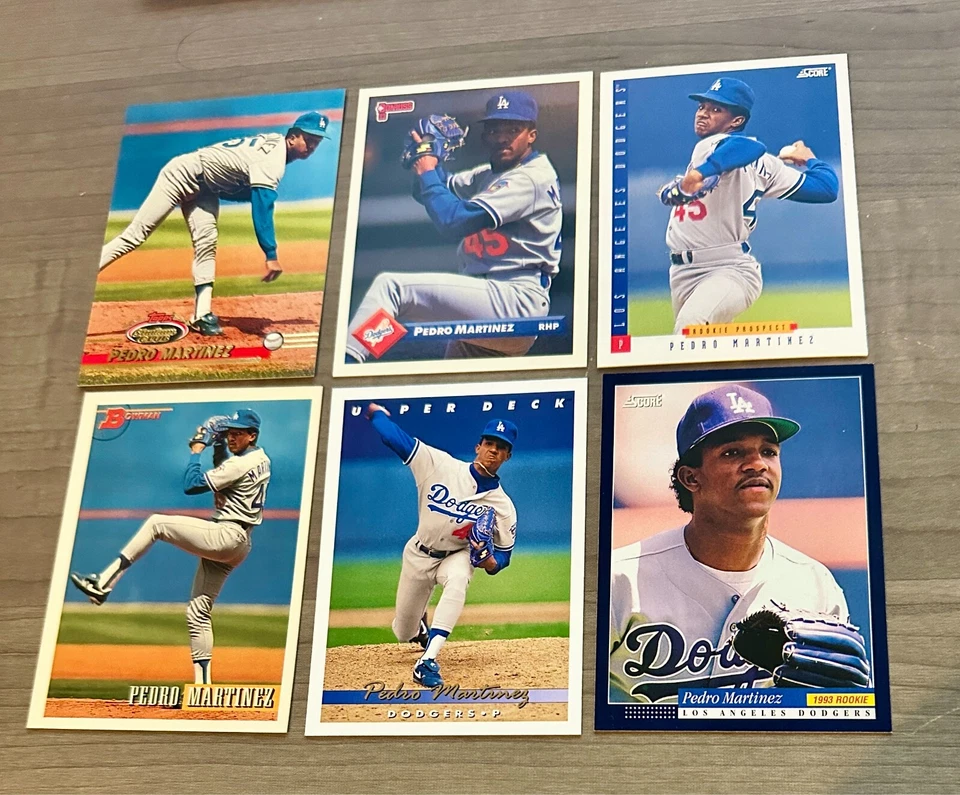 (6) 1993 *Pedro Martinez* Rookie RC Los Angeles Dodgers Bowman UD Score Donruss - Image 1 of 1