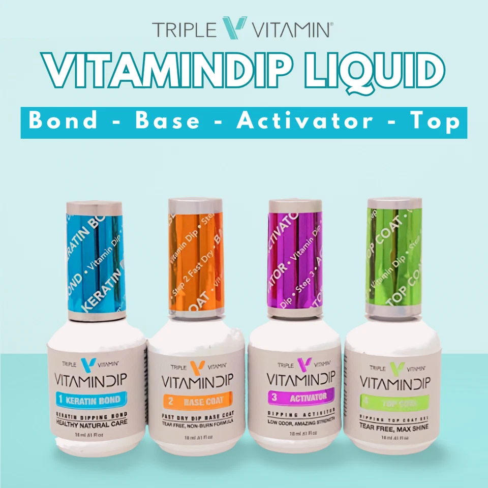 Triple Vitamin Essential Dipping Liquid 0.5 fl oz [BOND/BASE/ACT/TOP - Pick Any] - Image 1 of 1