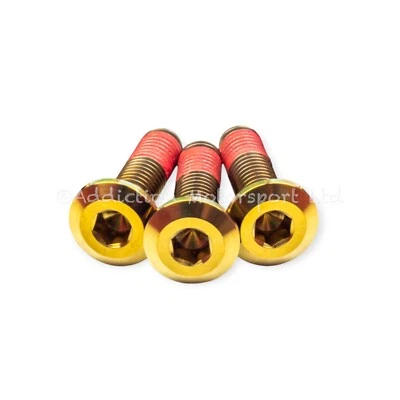 3x Tornillos de rotor de disco trasero Kawasaki Ninja 500 bronce titanio Foto 1 de 4