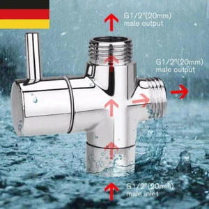 3-Wege Dusche Kopf Umsteller Umstellventil Umschalter Umschaltventil G 1/2'' NEU - Bild 1 von 12