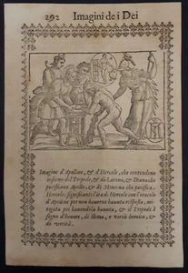 Cartari Mitologia 1626: Apollo ed Hercole - Bild 1 von 1