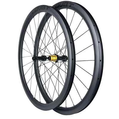 700C Carbon Wheelset for Road/Cyclocross Bike Ratchet System 36T Disc Brake Hubs - Image 1 of 4