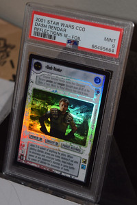 PSA 9 - Dash Rendar - Super Rare Foil - Reflections III Star Wars CCG - Mint